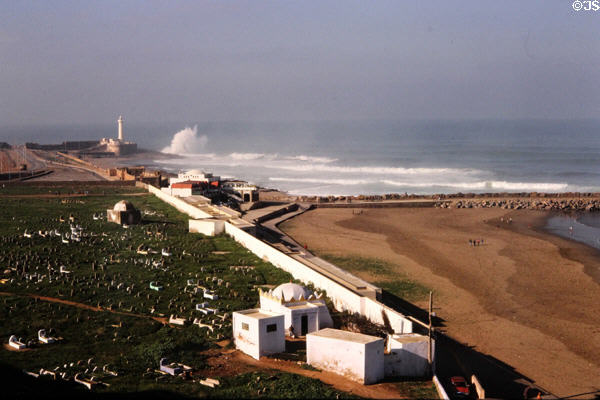 Coast & cemetery seen from Kasbah. Rabat, Morocco.