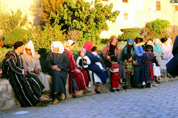 Bus stop in Meknes. Morocco.