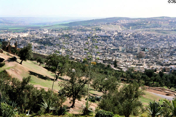 Fes overview from north. Fes, Morocco.