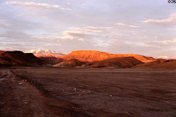 Landscape on desert route to Ait Benhaddou. Morocco.