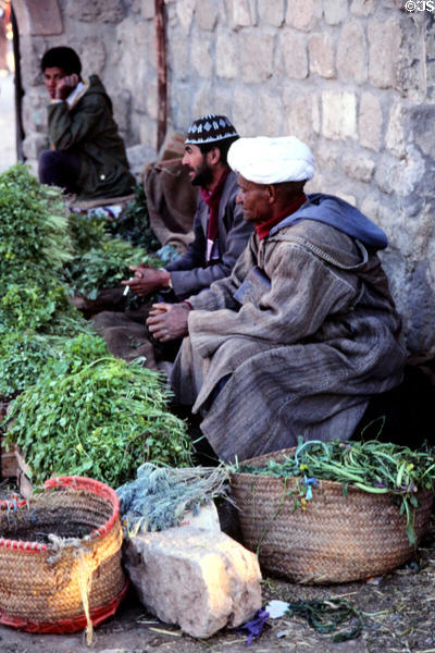 El Kélàa des M'gouna market merchants. Morocco.