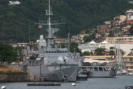 French navel ships. Fort de France, Martinique.