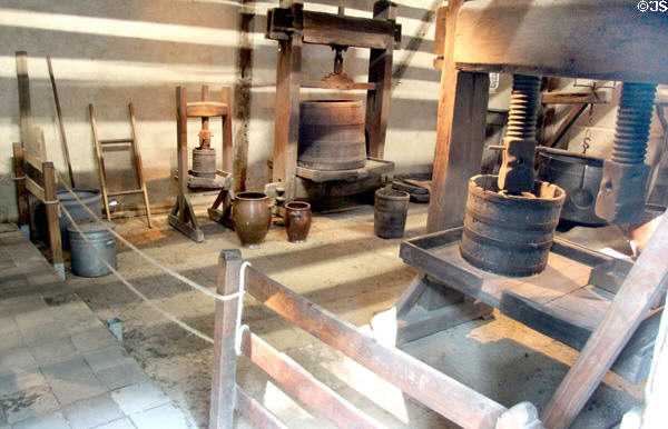 Syrup barn (c1800) from Terstraten where farmers produced apple & apple-pear syrup from their surplus fruit at Arnhem Openlucht Museum. Arnhem, Netherlands.