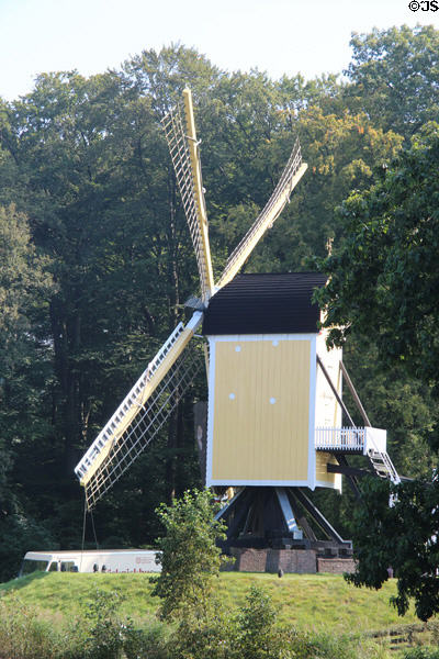 Post-Mill (c1665) from Huizen at Arnhem Openlucht Museum. Arnhem, Netherlands.