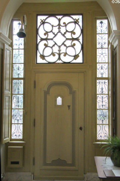 Front door to the home of Pieter Teyler, founder, now part of Teylers Museum. Haarlem, Netherlands.