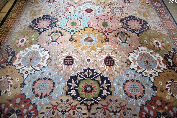 Oriental carpet in home of Pieter Teyler at Teylers Museum. Haarlem, Netherlands.