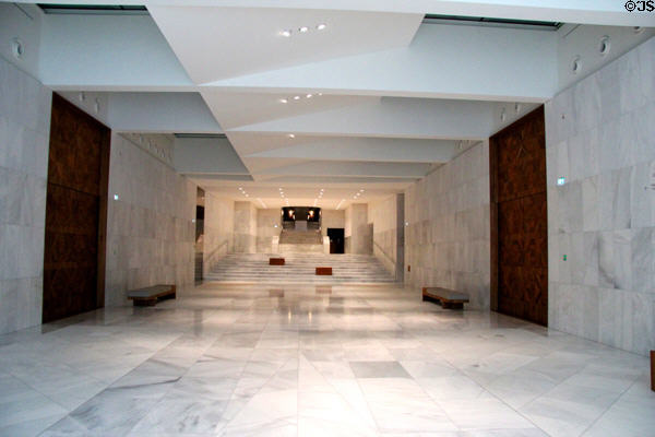 Interior marble corridor in modernized section. Het Loo, Netherlands.