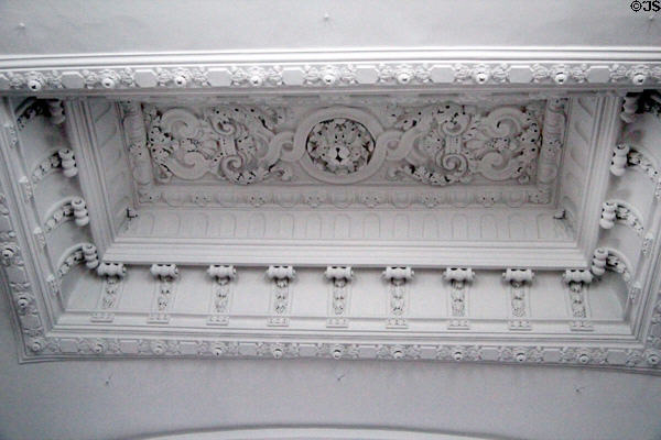 Ornate plaster ceiling in Royal Chapel. Het Loo, Netherlands.