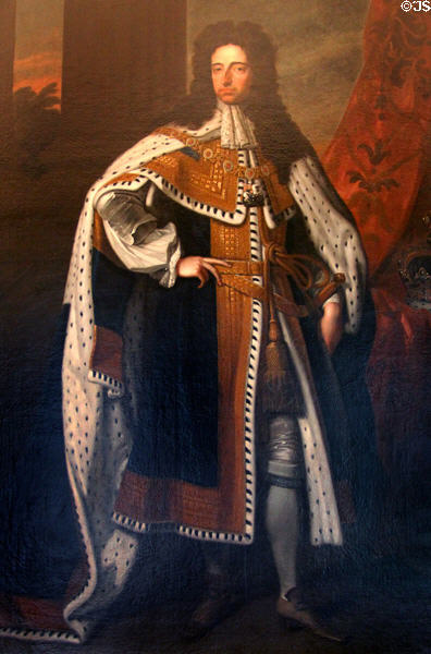 Portrait of Prince Willem III who became ruler of England with his wife, Queen Mary in 1689. Het Loo, Netherlands.