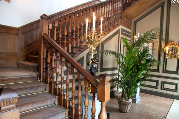 Staircase close to Queen Sophie's Boudoir. Het Loo, Netherlands.