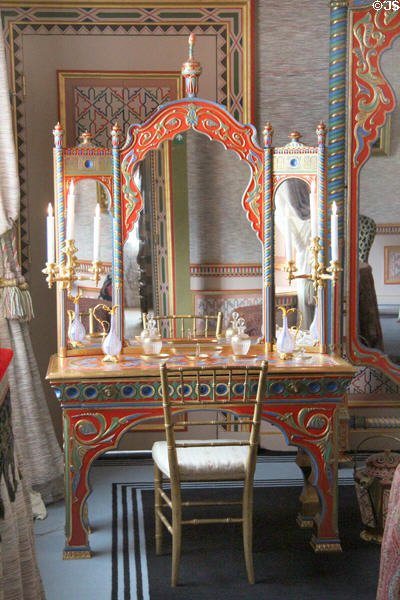 Fanciful Arabic style dressing table in Queen Sophie's boudoir. Het Loo, Netherlands.