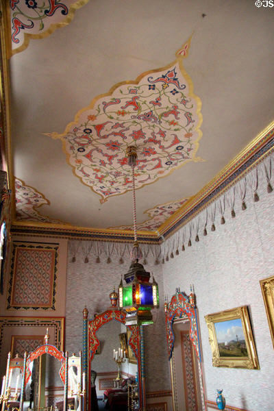 Fanciful Arabic style elements in Queen Sophie's boudoir. Het Loo, Netherlands.