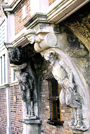 Duivels huis, Devil's House, (1645 restored 1829), the old Arnhem town hall which survived WWI. Arnhem, Netherlands.