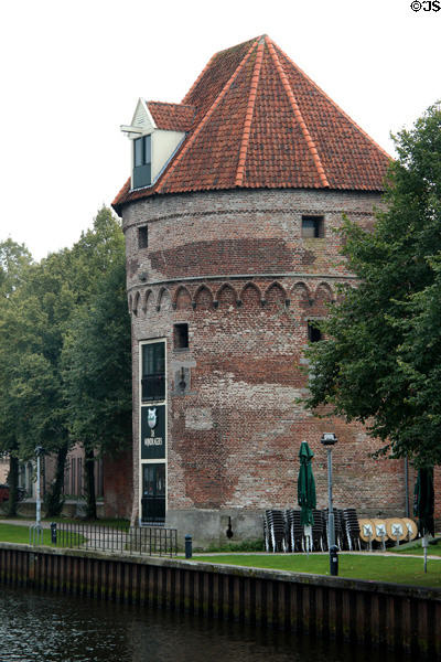 Wijndragersstoren (Wine Porter's Tower) (15thC) part of city's ancient fortifications. Zwolle, Netherlands.