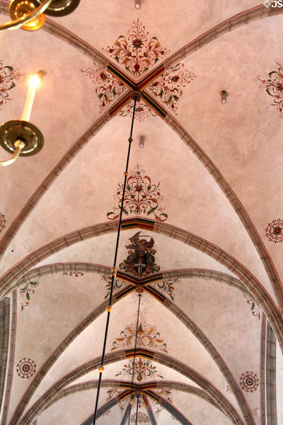 Decorative patterns on vaulting of St. Michael's Church. Zwolle, Netherlands.