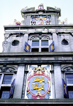 The sculptural architecture of the Westfries Museum (formerly local Hoorn assembly hall). Hoorn, Netherlands.