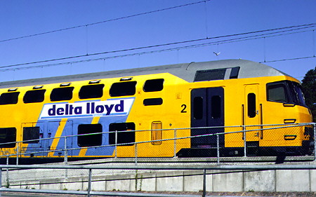 Local train in Enkhuizen. Netherlands.