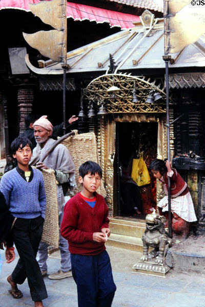 Shrine in Durbar Square, Katmandu. Nepal.