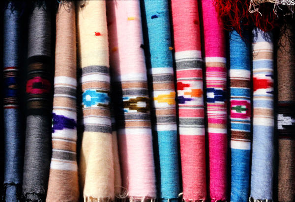 Scarves from a scarf seller in Katmandu. Nepal.