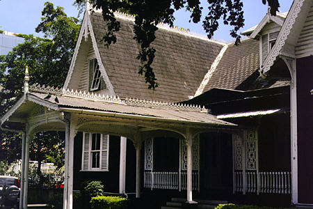 House on south edge of Queen's Park Savannah in Port of Spain. Trinidad and Tobago.