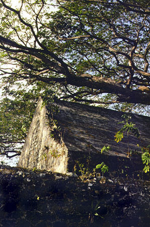 Roof of old prison at Fort King George in Scarborough. Trinidad and Tobago.