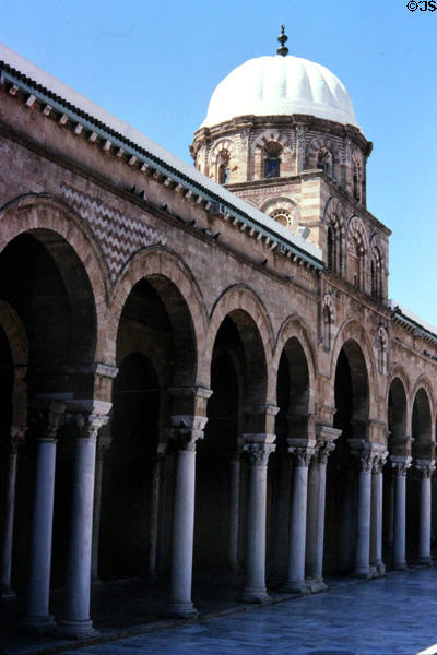Kasbah Mosque arches & dome (1230). Tunis, Tunisia.