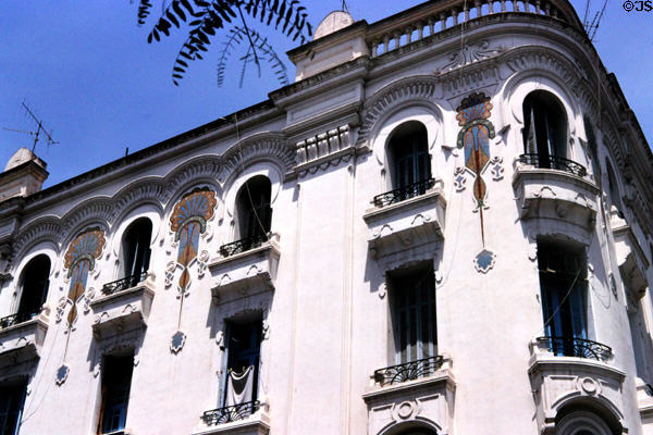 Art Deco building near Cathedral. Tunis, Tunisia.