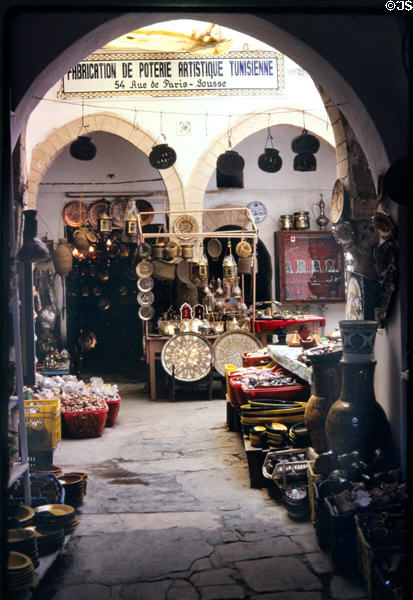 Tunisian crafts shop on ave. de Paris. Sousse, Tunisia.