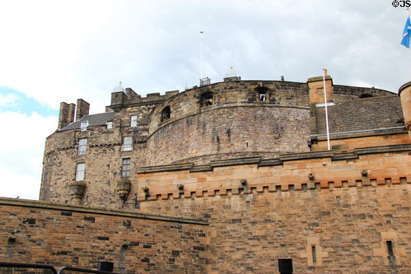Walls of Edinburgh Castle. Edinburgh, Scotland.