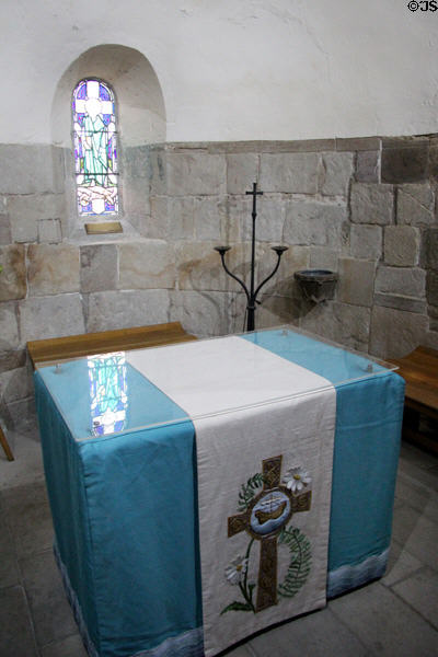 Alter at St Margaret's Chapel. Edinburgh, Scotland.
