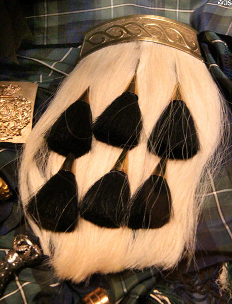 Sporran with six brushes at National War Museum of Scotland. Edinburgh, Scotland.