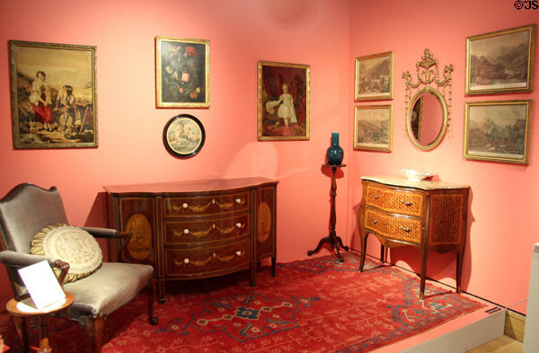 Late 18th C furniture & paintings at Edinburgh City Art Centre. Edinburgh, Scotland.