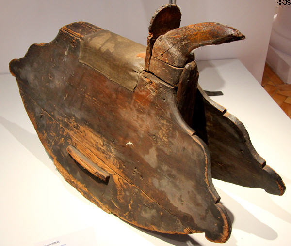 Wooden rocking horse (18thC) from childhood house of & probably belonging to Sir Walter Scott at Edinburgh City Art Centre. Edinburgh, Scotland.