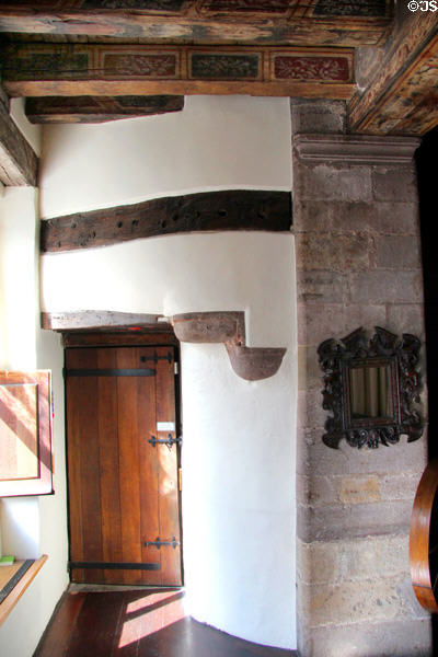 Internal structure leading to painted chamber at Gladstone's Land tenement house. Edinburgh, Scotland.