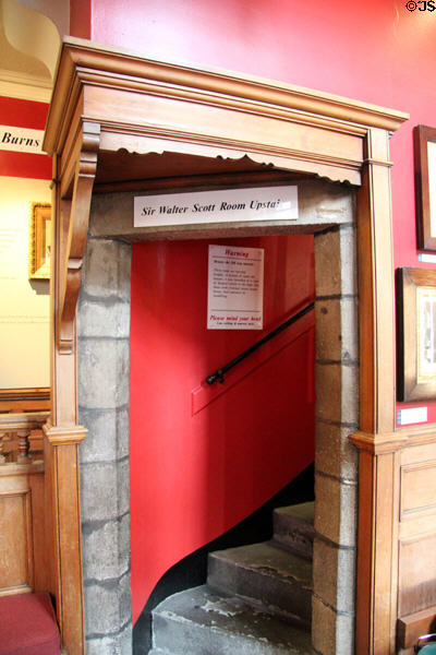 Spiral staircase at Writers' Museum. Edinburgh, Scotland.