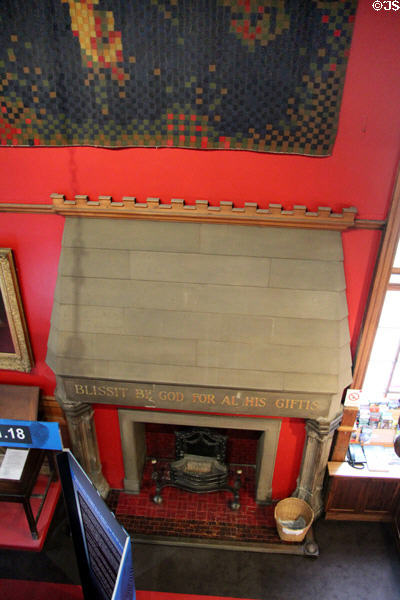 Fireplace at Writers' Museum. Edinburgh, Scotland.
