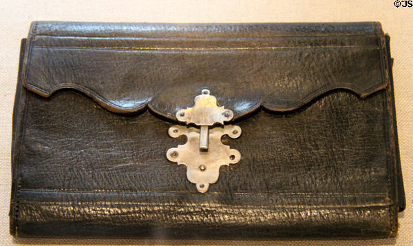 Sir Walter Scott's pocket book (1820) at Writers' Museum. Edinburgh, Scotland.