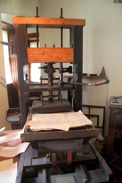 James Ballantyne Press reputedly upon which Scott's novel Waverley & other works were printed at Writers' Museum. Edinburgh, Scotland.