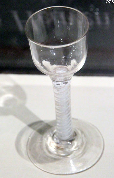 English cordial glass said to have belonged to Robert Burns during stay in Edinburgh at Writers' Museum. Edinburgh, Scotland.