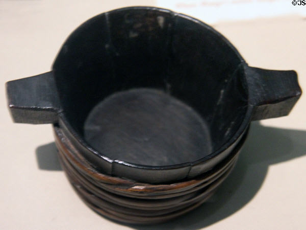 Quaich from Nanse Tinnock's Inn at Mauchline reputed to have been used by Robert Burns at Writers' Museum. Edinburgh, Scotland.