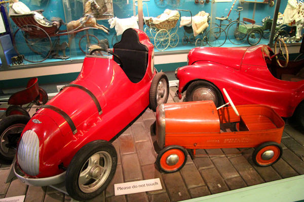 Pedal cars at Museum of Childhood. Edinburgh, Scotland.