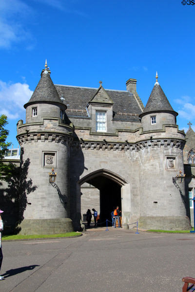 Entrance archway to Holyrood Palace. Edinburgh, Scotland.