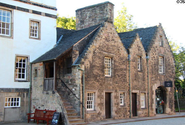 Abbey Sanctuary stone building on grounds of Holyrood Palace. Edinburgh, Scotland.