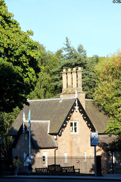 Gothic Revival building on grounds of Holyrood Palace. Edinburgh, Scotland.