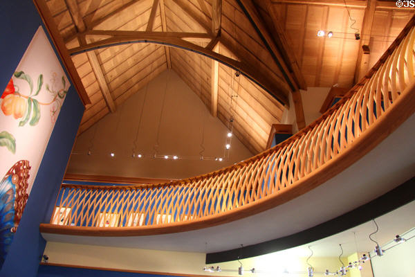 Balcony railing at Queens Gallery. Edinburgh, Scotland.