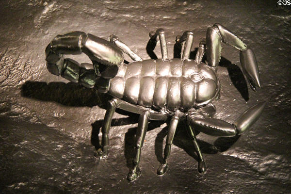 Model of an ancient scorpion at Our Dynamic Earth. Edinburgh, Scotland.