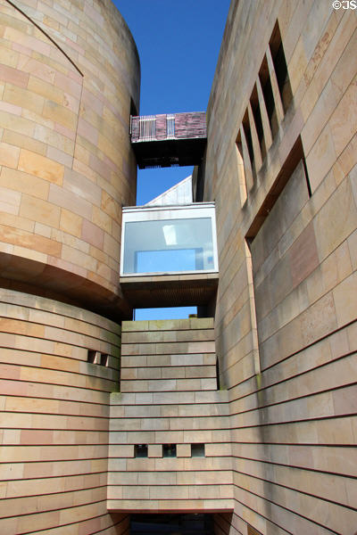 Bridges between sections of new wing of National Museum of Scotland. Edinburgh, Scotland.