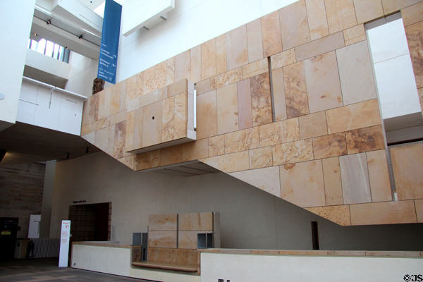 Internal staircase in new wing of National Museum of Scotland. Edinburgh, Scotland.