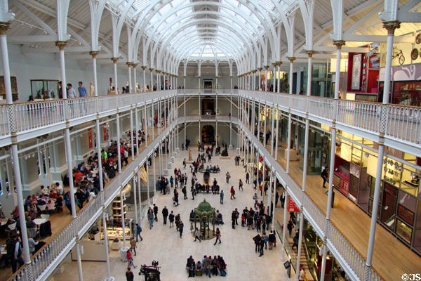 First structure of National Museum of Scotland (1866) (Chambers St.) inspired by London's Crystal Palace & opened as Edinburgh Museum of Science & Art. Edinburgh, Scotland. Architect: Captain Francis Fowke & Robert Matheson.