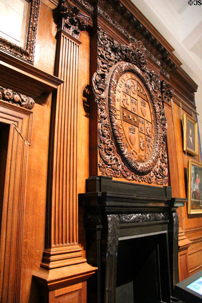 Fireplace carving from Hamilton Palace (c1700) by William Morgan of London at National Museum of Scotland. Edinburgh, Scotland.